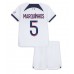 Paris Saint-Germain Marquinhos #5 Barnkläder Borta matchtröja till baby 2023-24 Kortärmad (+ Korta byxor) Billigt
